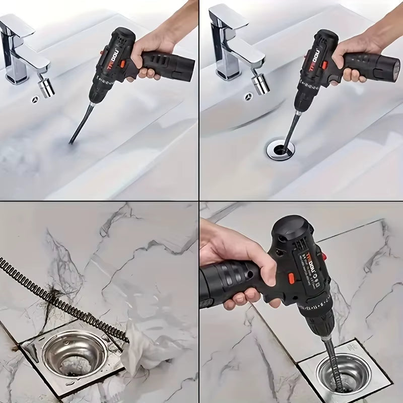 Heavy-Duty Electric Drain Cleaner Spring Tube Dredger Household Plumbing Unclogs Toilets Sinks Kitchen Bathroom Cleaning Tools