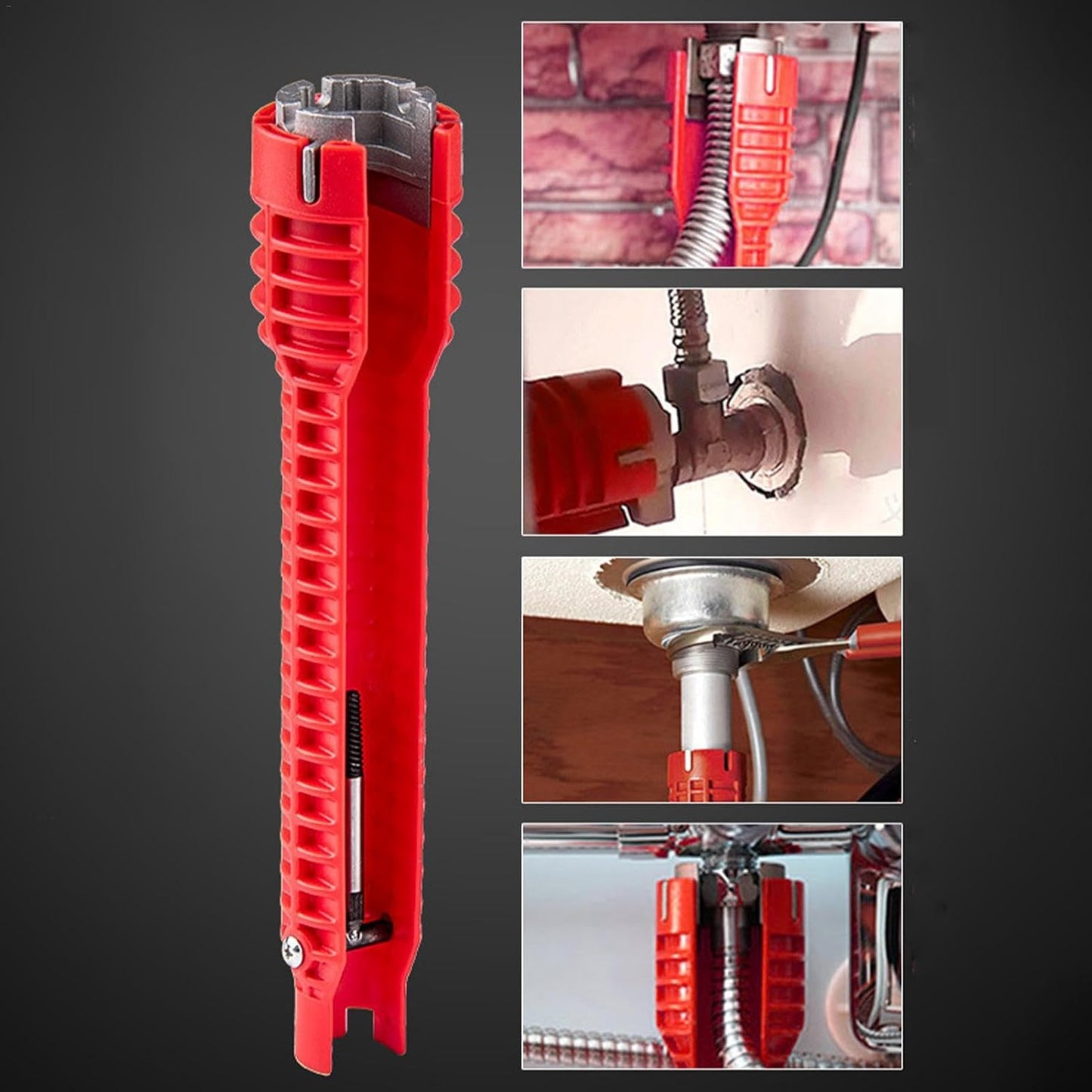 14 in 1 Tap Spanner Tool - Tools Tap Spanner Kit,Multi Tool Tap Spanner,Tools Tap Backnut Spanner Set,Kitchen Tap Tool Nut Tightening Tube Spanner Back Sink Wrench,Tap Cartridge Valve Removal Tool