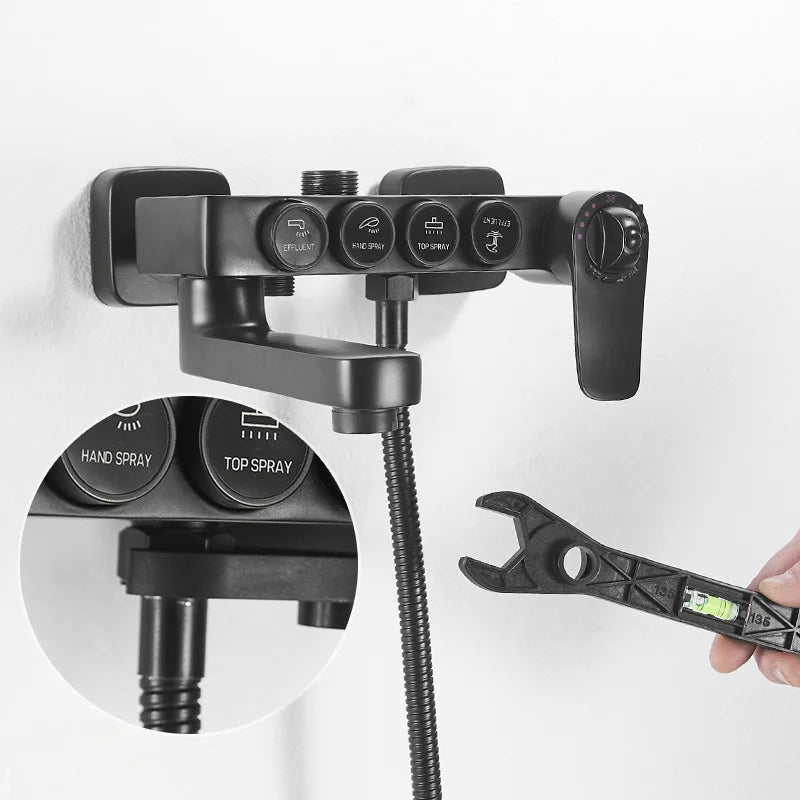 Dual-Headed Multifunctional Wrench with Integrated Level for Plumbing and Faucet Repair Tools